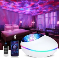 LED Sternenhimmel Projektor 8 Lichtfarbe Dimmbar Galaxy Ozeanwelle Nachtlicht Bluetooth Musik Lautsprecher