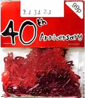 Konfetti, 40-jähriges Jubiläum SG34591 (Einheitsgröße) (Rot)