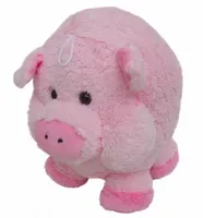 süßes superweiches Stofftier Kuscheltier Kugel Schwein aus Mikrofaser rosa, voll waschbar bei 30 Grad, Ø ca. 16 cm