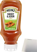 Heinz Sweet & Sour Sauce (Süß-Sauer Sauce 220ml Flasche) + usy Block