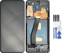 Für Samsung Galaxy S20 Display Full TFT LCD mit Rahmen Einheit Touch Ersatzteil Reparatur Grau (ohne Fingerprint)