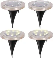 KIK KX4964 Solárne pozemné lampy 8LED 4 ks