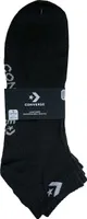 Converse 3 Paar Quartersocken – Fußgewölbeunterstützung - (Schwarz, 35–38)