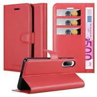 Cadorabo Hülle für Sony Xperia 10 II Schutz Hülle in Rot Handyhülle Etui Case Cover Magnetverschluss