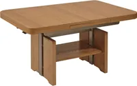 Funktionstisch Cassandry höhenverstellbar und ausziehbar 120(160) x 70 x 56-75 Wohnzimmertisch massiv Wildeiche 16153