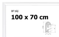 BFHM Plastový rám na puzzle 100x70cm - biely