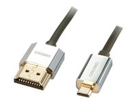 LINDY CROMO® Monitor Slim High-Speed-HDMI®-Kabel mit Ethernet, Typ A/D, 0,5m