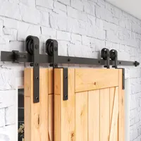 System Przesuwny BONIKLUBA, 153 cm zestaw torów i kółek dla 2 drzwi 70 cm