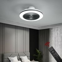 Eurotondisplay stropný ventilátor s LED osvetlením D3303 stropné svietidlo Ø 50cm 96W s diaľkovým ovládaním nastaviteľná farba svetla/jas LED stropné svietidlo stropné svietidlo (D3303)