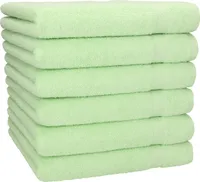 Betz 6 Stück Handtücher 50x100 cm PALERMO 100% Baumwolle  Farbe: grün
