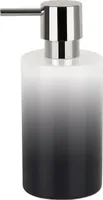 Spirella Seifenspender "Tube" | mit Pumpe | Flüssigseifen-Spender | Porzellan | 300ml | Langliebig und Robust | Grau / Weiß