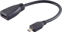 Micro HDMI auf HDMI-A Adapter, Schwarz
