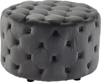 Sitzhocker - Samt - Grau - FOURCA