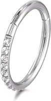Karisma Titan G23 Hinged Segmentring Charnier/Conch Clicker Ring Piercing Ohrring Zirkonia Stärke 1,2mm - 8mm
