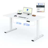 FLEXISPOT biurko z elektryczną regulacją wysokości 140x80cm udźwig 100KG, podwójny silnik, 4 funkcje pamięci, jednoczęściowy blat 25mm (biały)