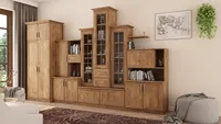 Wohnwand HADES mit Schrank in Eiche Lefkas - 360x207x44 cm