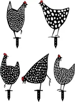 [5 Stück] Huhn Deko Handarbeit Gartenstatuen,Gartenfigur Huhn Deko Handarbeit Gartendeko, Outdoor Garten Hinterhof Rasen Pfähle  Hen Yard Dekor Geschenk, Geschenk für Haus Andenken