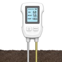 3in1 Feuchtigkeitsmesser PH Wert Messgerät, Temperatur, Feuchtigkeit Bodentester Garten Rasen Bauernhof Pflanzenanbau Feuchtigkeitsmessgerät