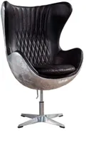JV Möbel Černé koktejlové křeslo design