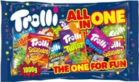 Trolli All in One Fruchtgummi-Mix 50 Minibeutel á 20g, für Karneval oder Party, 1000g