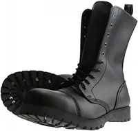 Boots & Braces - 10-Loch Stiefel Vegetarian (Vegi) Schwarz Größe 41 (UK7)