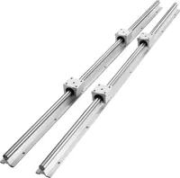 VEVOR Linearführungsschienen-Set, SBR25 1200 mm, 2 Stück 47,2 Zoll/1200 mm SBR25 Führungsschienen und 4 Stück SBR25UU Gleitblöcke, Linearschienen und Lagersatz für automatisierte Maschinen, DIY-Projekt, CNC-Fräsmaschinen