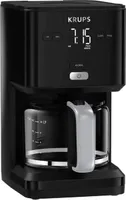 Krups KM6008 Smart'n Light Filterkaffeemaschine | intuitives Display | 1,25 L Fassungsvermögen für bis zu 15 Tassen Kaffee | Auto-Off-Funktion | Anti-Tropf System | 24-Stunden-Timer | Schwarz