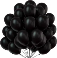 100x Luftballons schwarz Ø 35 cm - Luft und Helium geeignet - Ballons Schadstoff  - Geburtstag, Party, Hochzeit Deko Dekoration