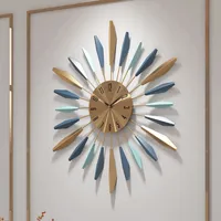 Wanduhr 55 cm Wanduhr Metalldekoration, moderne Heimdekoration Wanduhr für Wohnzimmer, Schlafzimmer, Esszimmer, Büro