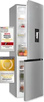 Exquisit Kühl-Gefrierkombination KGC265-70-NF-WS-040C inoxlook | No Frost | Nutzinhalt: 251 L | Temperaturregelung | Alarm