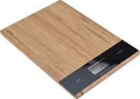 Digitale Küchenwaage 15 x 20 cm aus Holz LCD-Anzeige bis 5 kg/1g Waage Haushaltswaage Backwaage