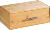 KESPER Koš na chléb s bambusovou rukojetí z nerezové oceli 36x20x14cm