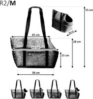 DOGGY Hobbydog Hundetasche Tragetasche Für Kleine Hunde & Katzen – Mit Sicherungsclip, Waschbar (Größe: 32x30x50 Cm, Hellbraun)