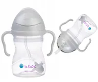 b.box Hrnček so slamkou šedá 240 ml