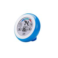 INF Digitales Thermometer, Hygrometer, Temperatur, Luftfeuchtigkeit, Touchscreen-Display Blau