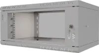 Szafa Rack 19" 4U 350mm Serwerowa Wisząca Szklane Drzwi Szara Stalflex