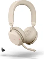Jabra Evolve2 75 - Headset - On-Ear - Bluetooth - kabellos - aktive Rauschunterdrückung - USB-C - Geräuschisolierung - beige - für Microsoft Teams
