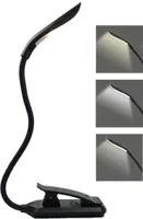 INF Leselampe, LED-Buchlampe mit 3 Lichtmodi, wiederaufladbar Schwarz