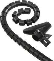 HAMA Kabelkanal 20mm, 2,5m, flexibler Kabelschutz Schwarz