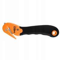 NEO TOOLS Sicherheitsmesser, Verdeckte Klinge, Profi Cuttermesser, Leicht, Professionelle Folienschneider Sicherheitsmesser ideal zum Schneiden