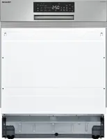Sharp Geschirrspüler 60 cm teilintegriert | Spülmaschine | 14 Maßgedecke | 8 Programme | leise 44 dB