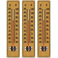 Zimmerthermometer Thermometer Innen Außen Holz Metall Außenthermometer  Analog Raum Garten Weiß MD5