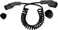 ROLINE E-Auto Ladekabel Typ2, 3-phasig, 480VAC (3P+N+E), 16 A, 11 kW, Spiralkabel, 5 m