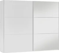 Šatníková skriňa so zrkadlom 250 cm MATAS - biela