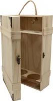 UNUS® Weinkiste rustikal geflammt 2 Flaschen Geschenkebox Weinbox