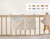 Babybett Organizer Tasche Aufbewahrung aus Musselin Farbe Rainbows