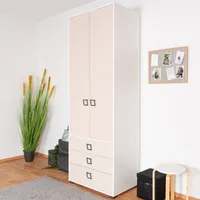 Kinderkleiderschrank Weiß 236x84x56 cm