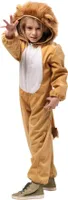 Overall Löwe Leo Kinder Jumpsuit Kapuzen Einteiler Karneval Fasching Kostüm 128