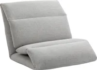 Krzesło HOMCOM 839-572V00GY, materac dla gości, płócienny, oddychający materiał zewnętrzny, jasnoszary - A