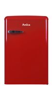 Amica KS 15610 R, Kühlschrank mit Gefrierfach im Retro Design, 85 cm Höhe, chili red,